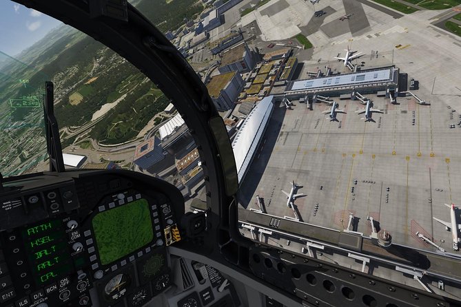 F / A-18 fighter jet flight simulator in Zurich - Before the flight: welcome drinks and the paper ticket