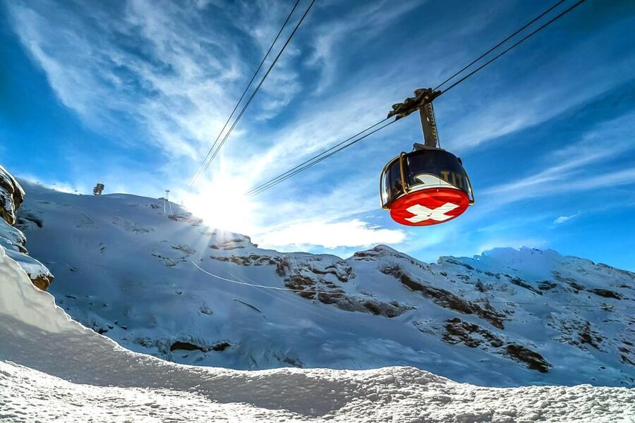 From Lucerne: Mount Titlis Half-Day Tour with Ice Flyer - The Rotair revolving cable car: your first hit of Titlis views