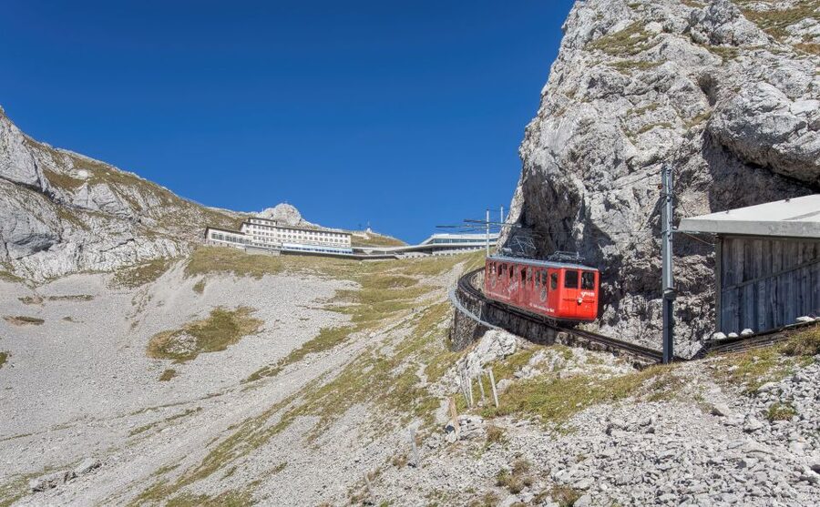 From Luzern:Small Group Tour Golden Roundtrip to Mt. Pilatus - Lake Lucerne boat cruise to Alpnachstad: start with calm water
