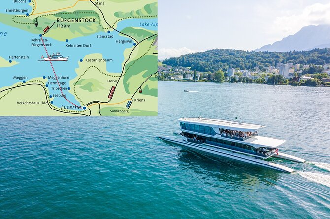 Lake Lucerne 1-Hour Catamaran Cruise - The Route to Kehrsiten-Bürgenstock (and the Quick Turnaround)