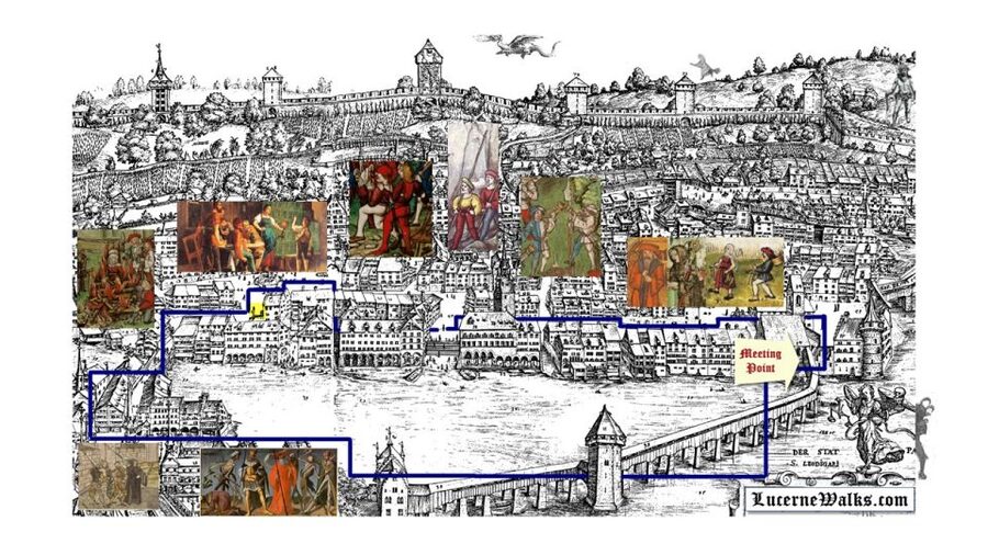 Lucerne: 1-Hour Historical Tour with Night Watchman - Brandgässli and the 1833 fire: small street, big memory