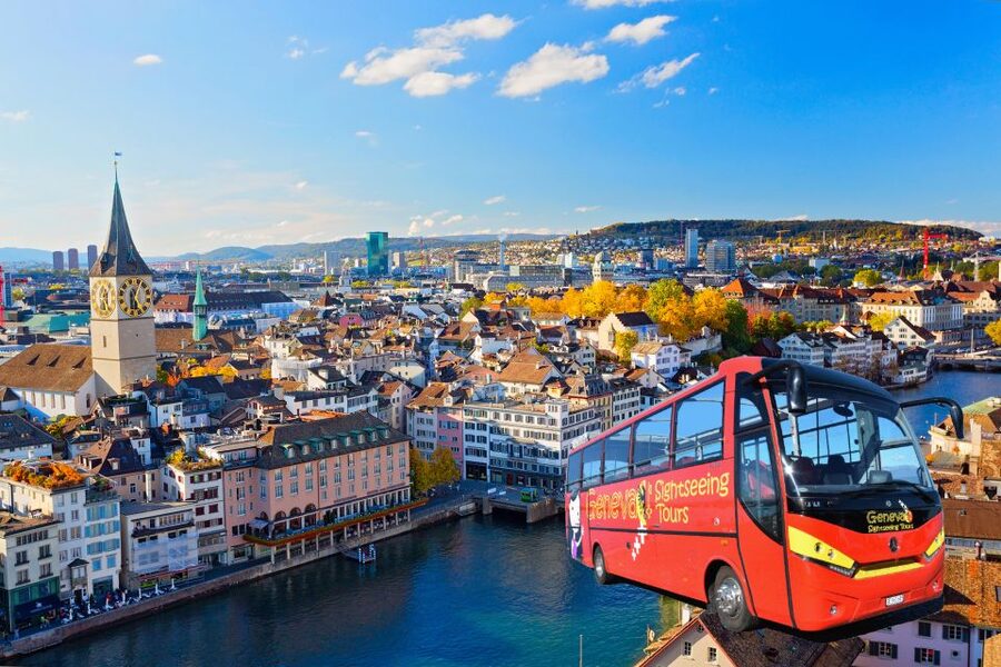 Zurich: Open Top Bus Sightseeing Tour with Optional Cruise - One hour of Zurich highlights: what you actually get